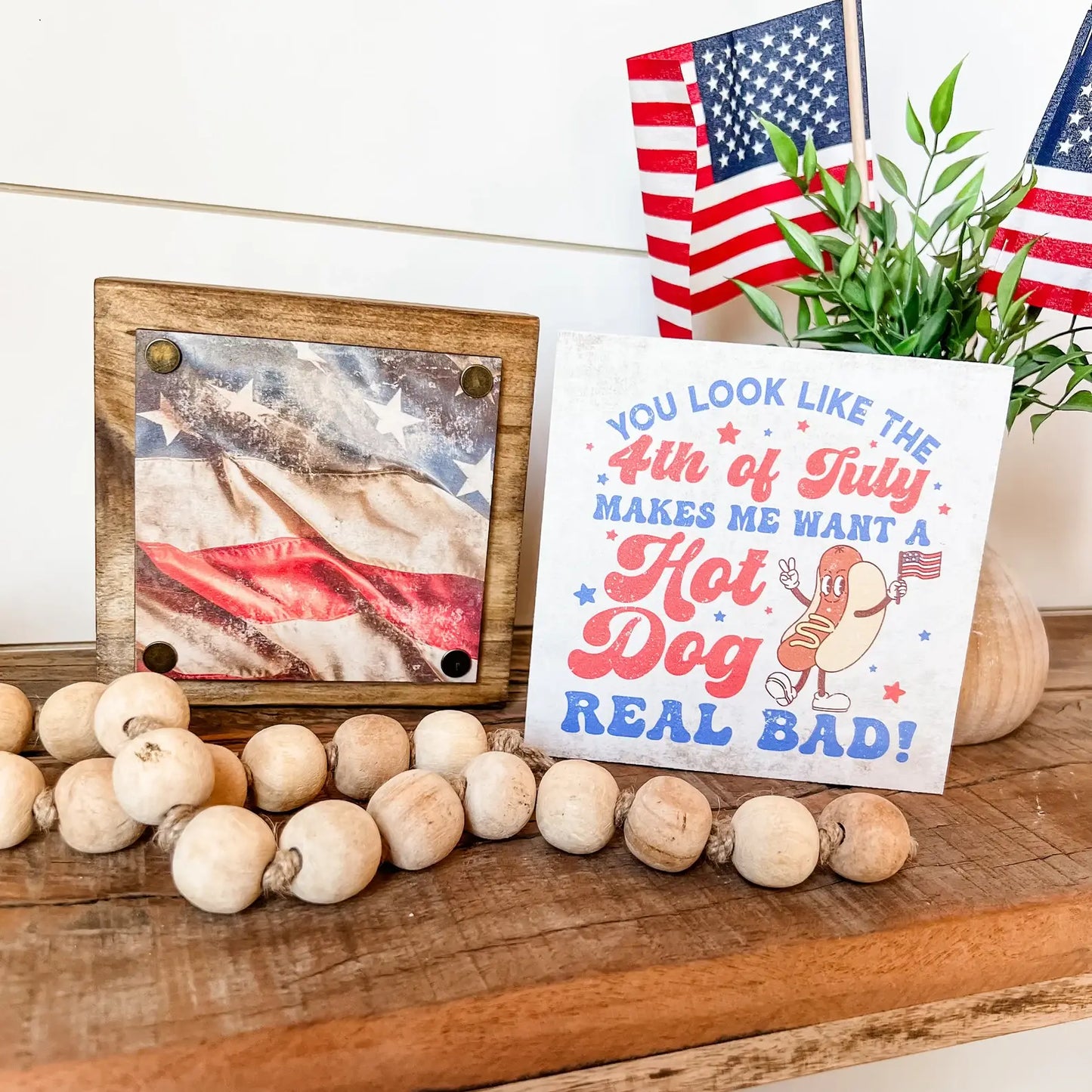 Patriotic Mini Sign, The Feathered Farmhouse