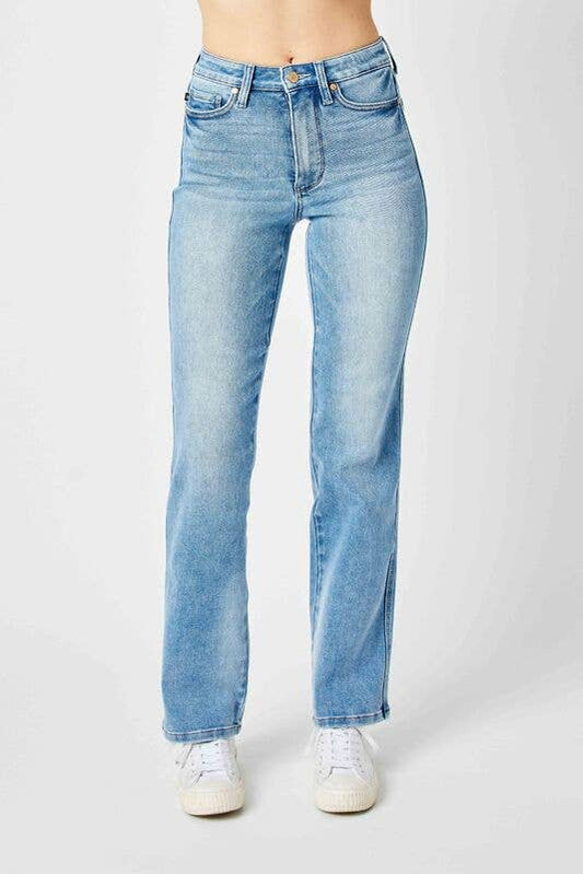 Tummy Control Straight Leg Jeans, Feathered Farmhouse