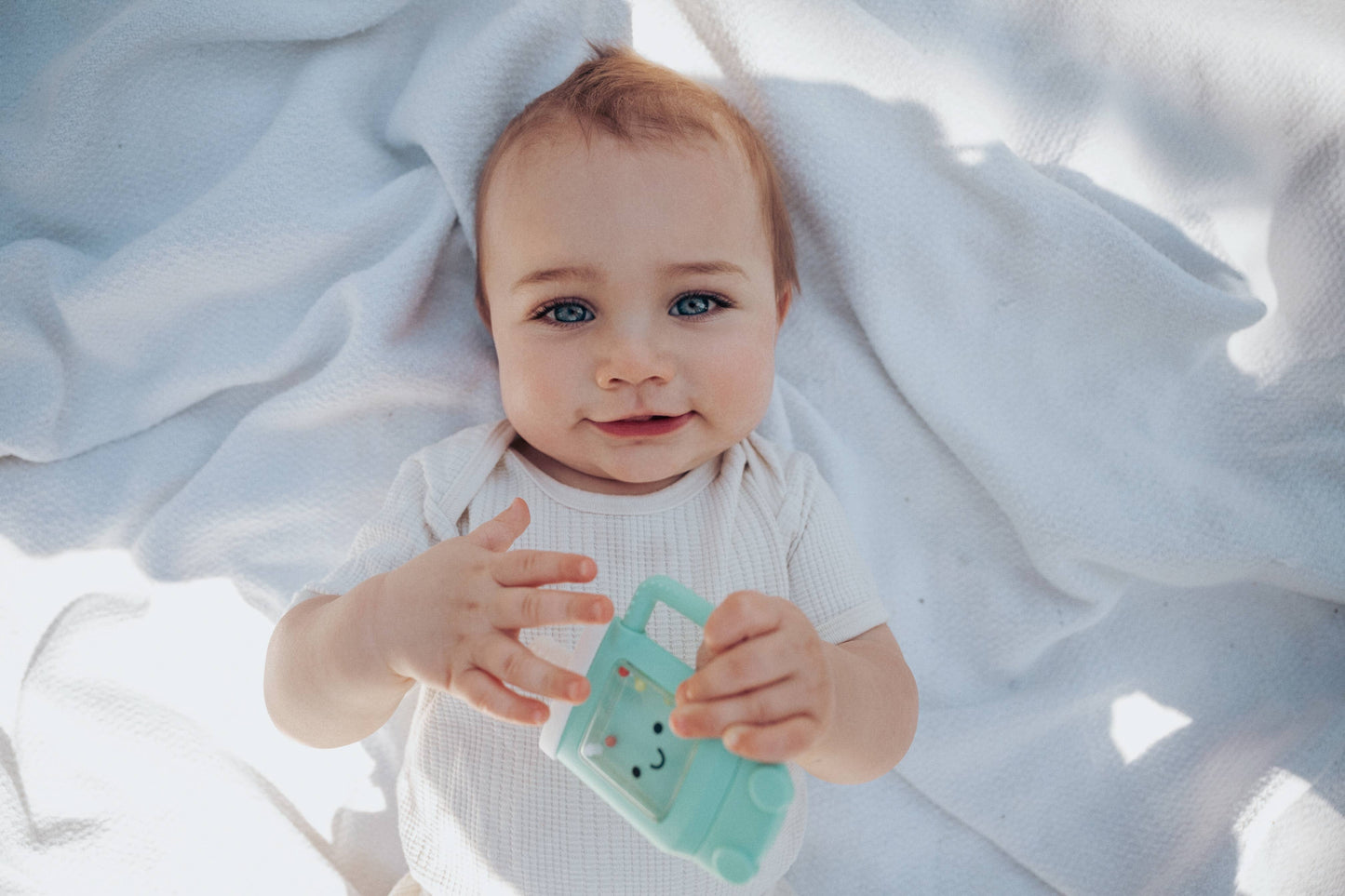 Sweetie Shake Plus™ Teething + Rattle Toy, Feathered Farmhouse