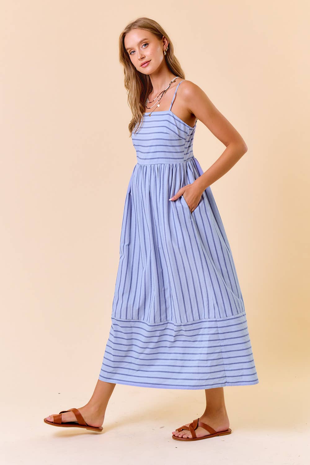 Light Blue Maxi Dress, Feathered Farmhouse