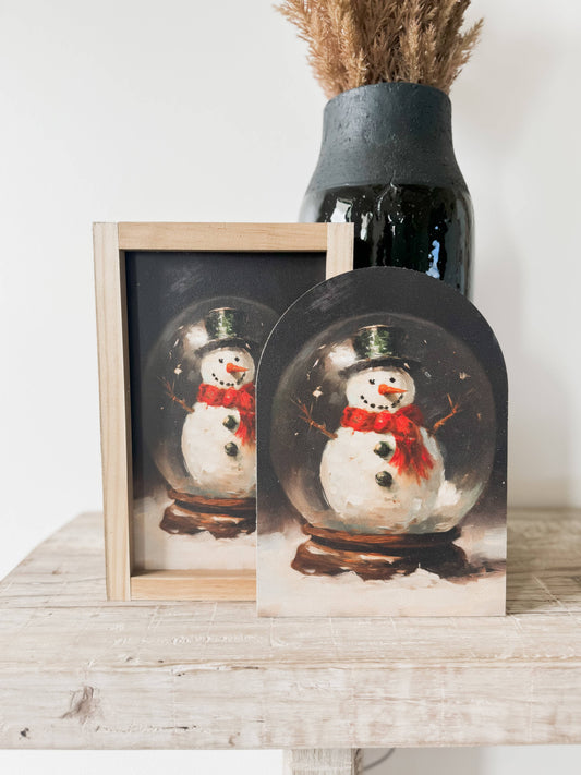 Snowman Snow Globe Arch, Feathered Farmhouse