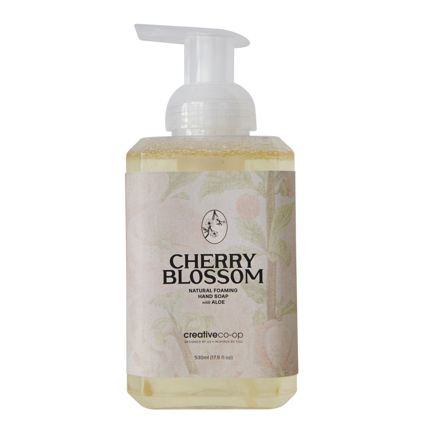 Cherry Blossom Scented Natural Foaming Hand Soap with Aloe, Feathered Farmhouse