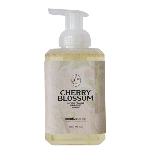 Cherry Blossom Scented Natural Foaming Hand Soap with Aloe, Feathered Farmhouse