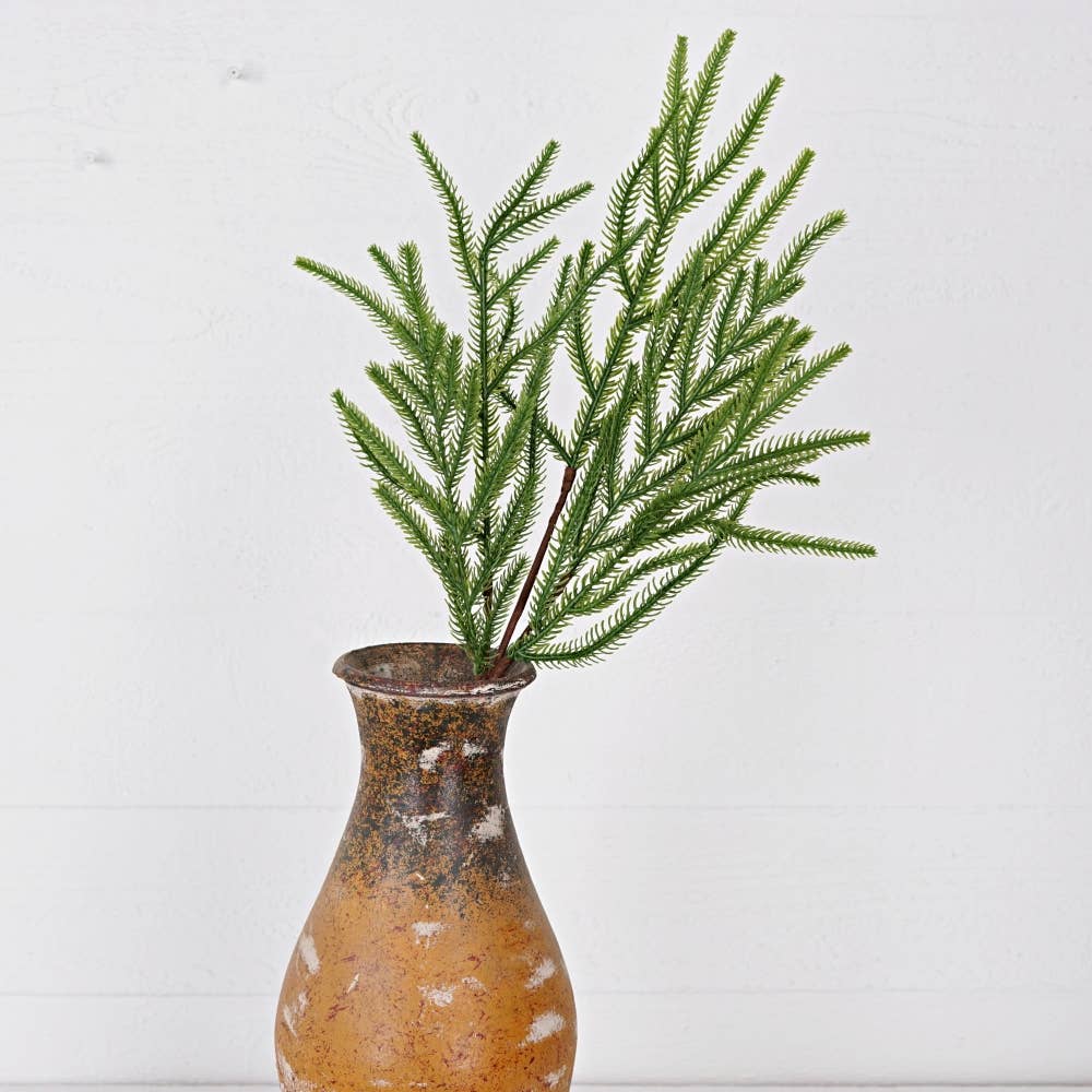 Evergreen Norfolk Pine Soft Touch Spray, Feathered Farmhouse