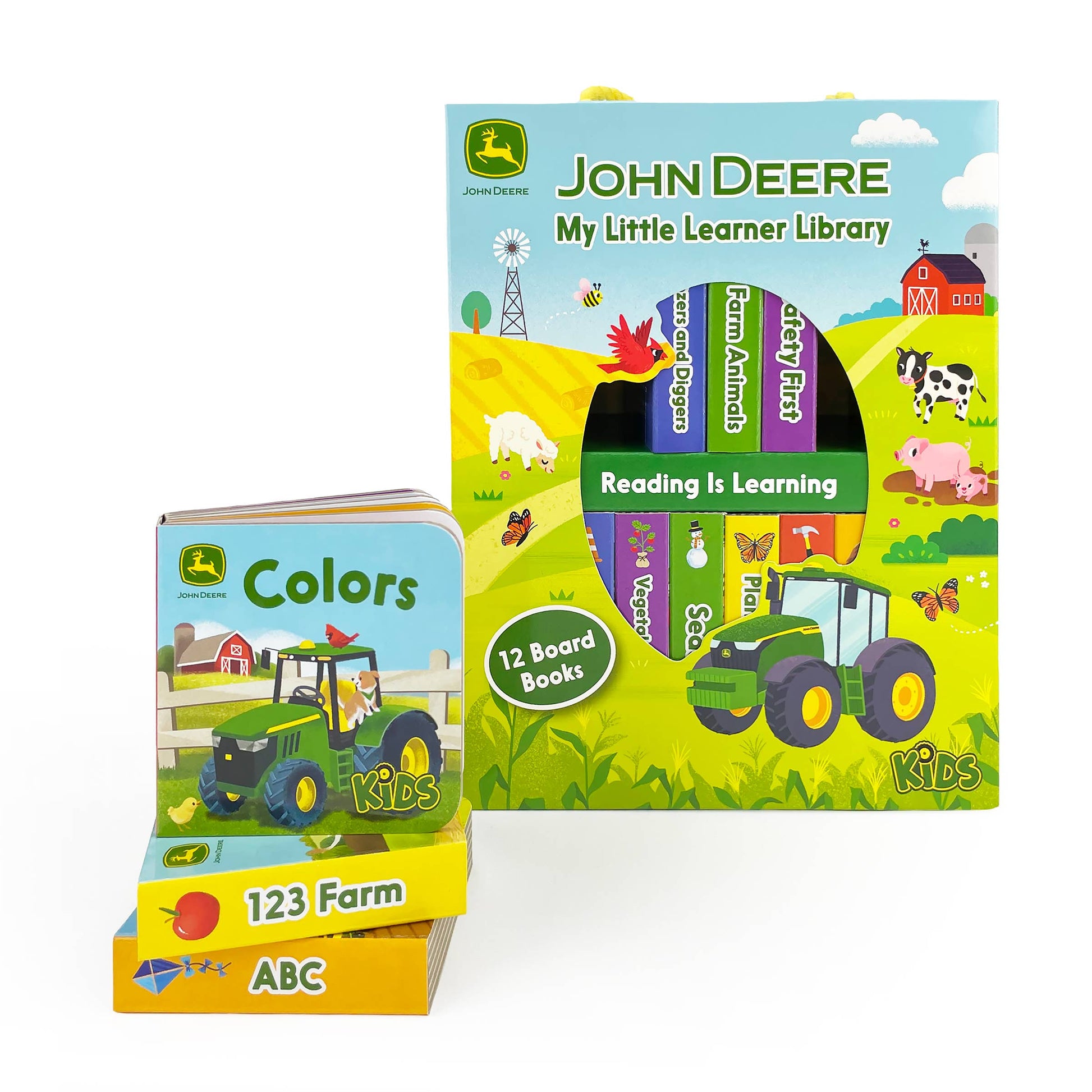 John Deere Kids My Little Learner Library Board Book Set, Feathered Farmhouse