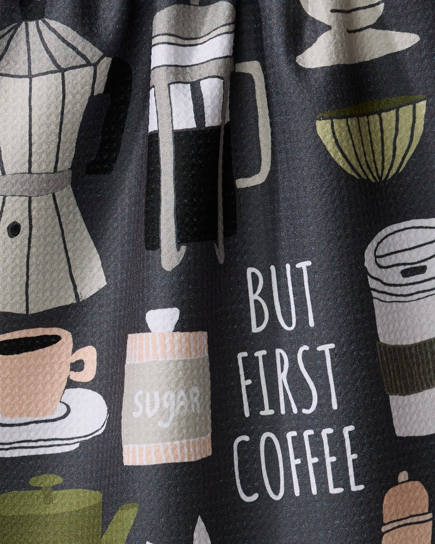 But First, Coffee Tea Towel, Feathered Farmhouse