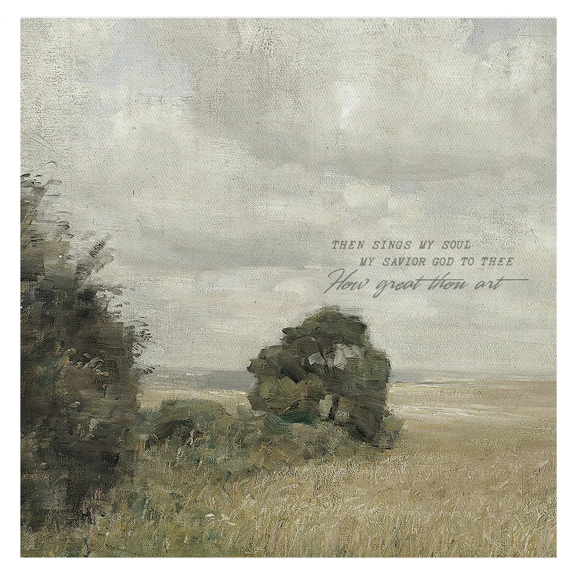 How Great Thou Art Mini Canvas, Feathered Farmhouse