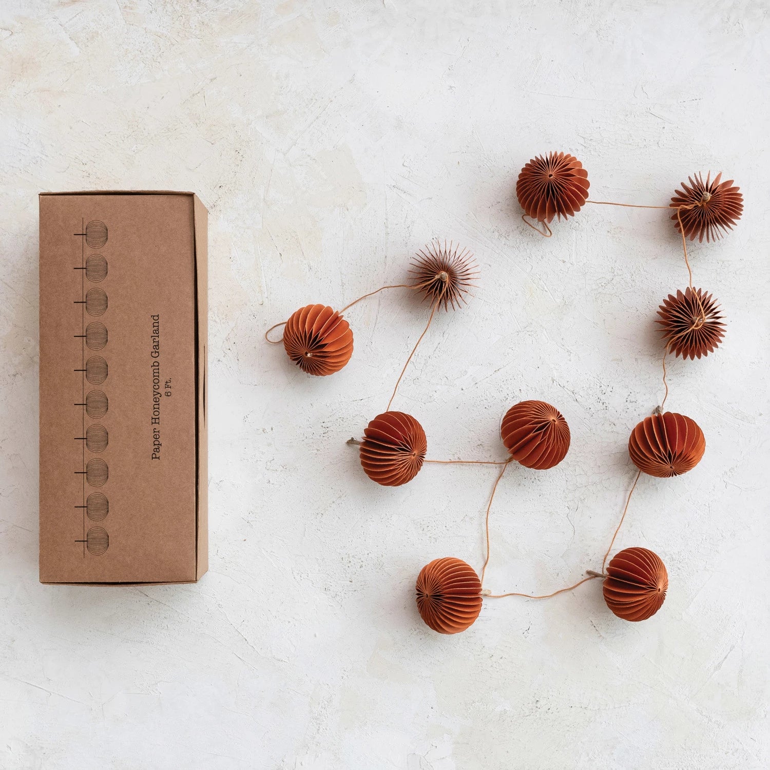 Honeycomb Pumpkin Garland, The Feathered Farmhouse