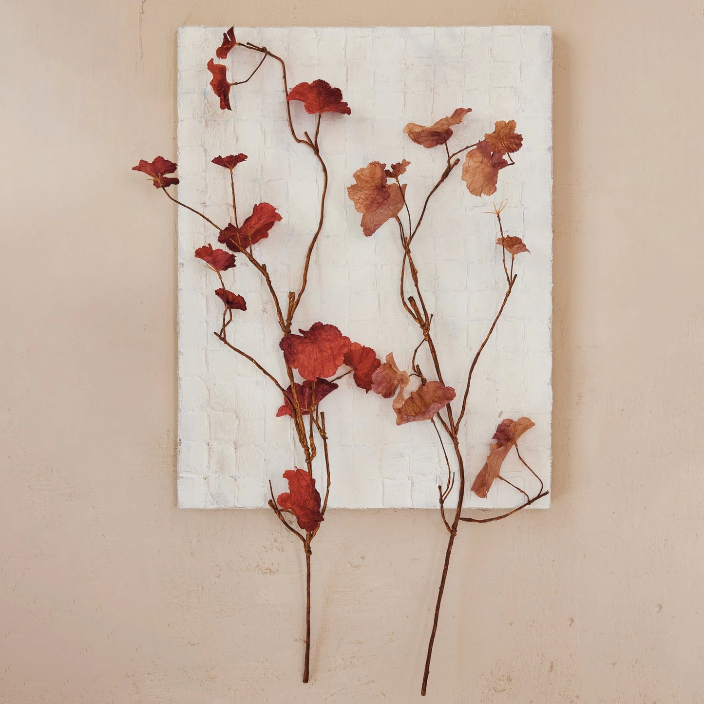 Faux Leaf Branch, Feathered Farmhouse
