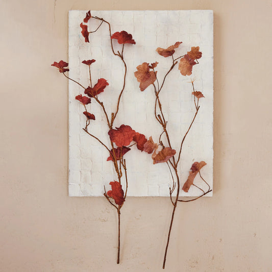 Faux Leaf Branch, Feathered Farmhouse