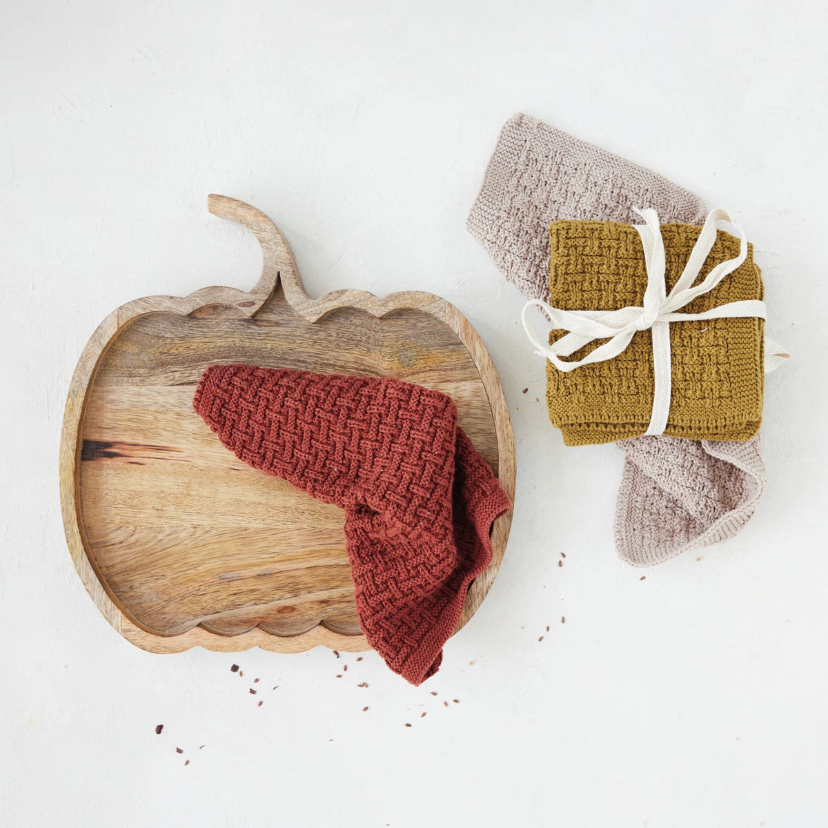 Mango Wood Pumpkin Cheese/Serving Board, Feathered Farmhouse