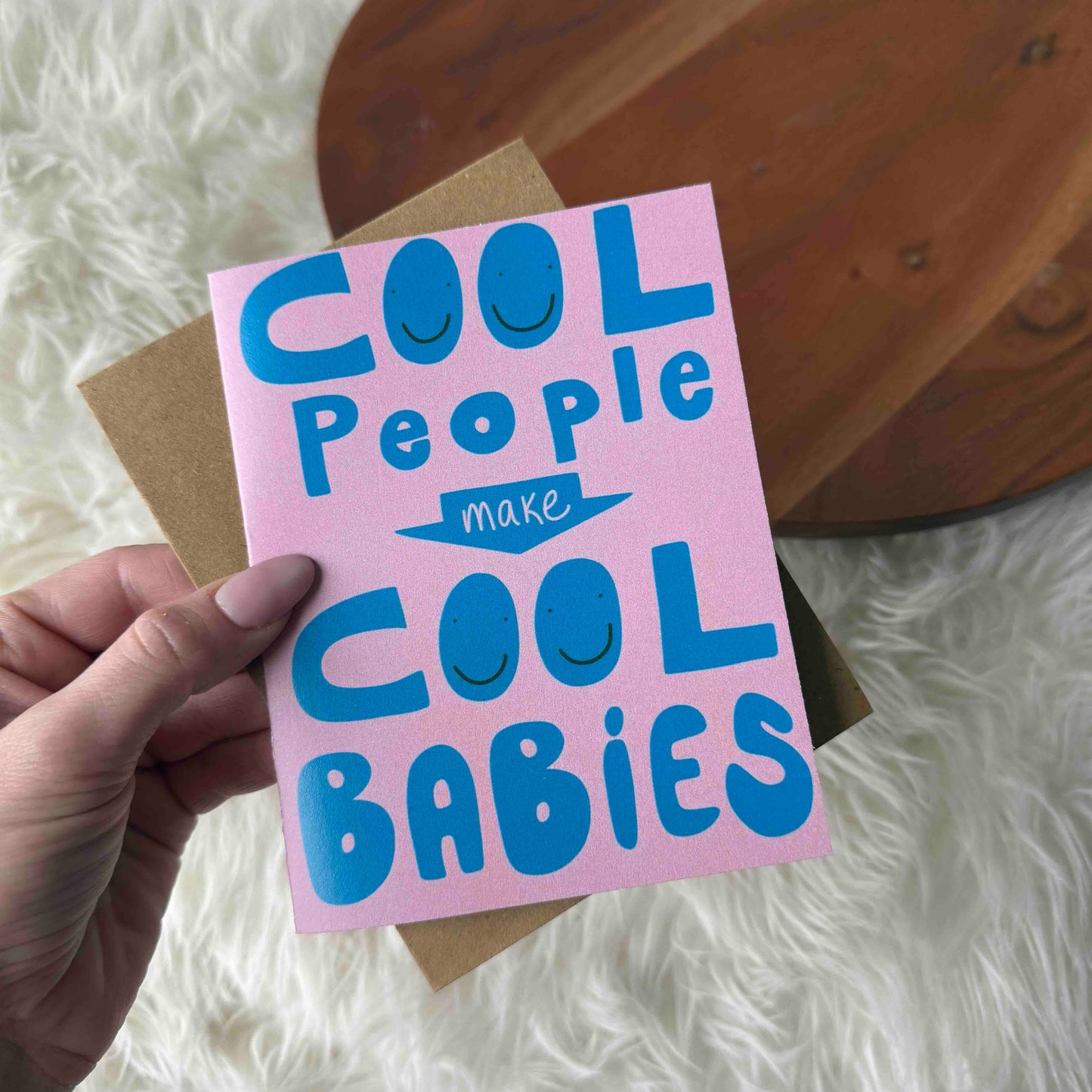 Cool People Make Cool Babies New Parent Card, Feathered Farmhouse