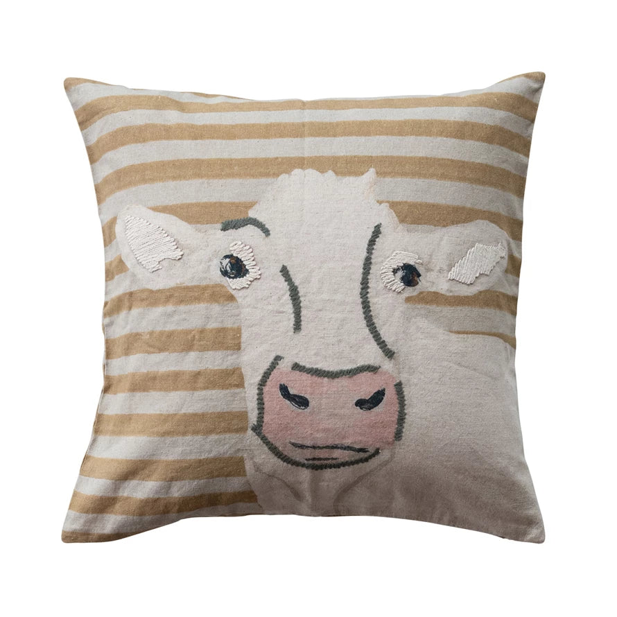 Cow pillow, Feathered Farmhouse