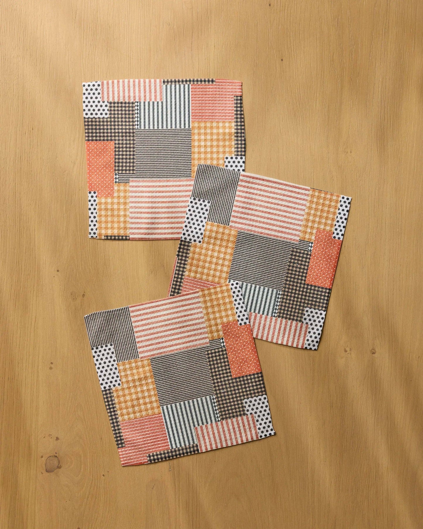 Patch and Pumpkin Dishcloth Set, Feathered Farmhouse