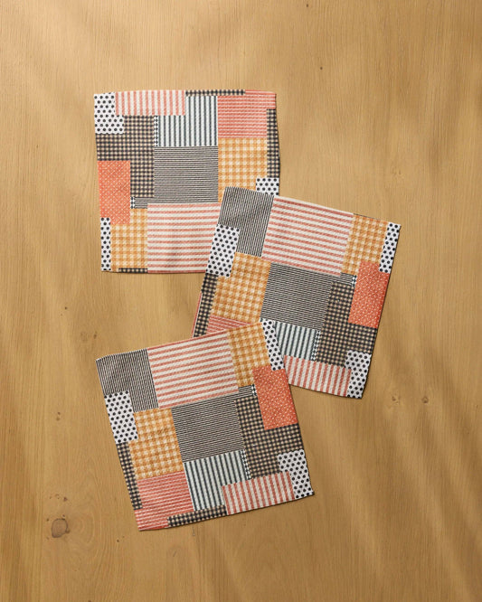 Patch and Pumpkin Dishcloth Set, Feathered Farmhouse