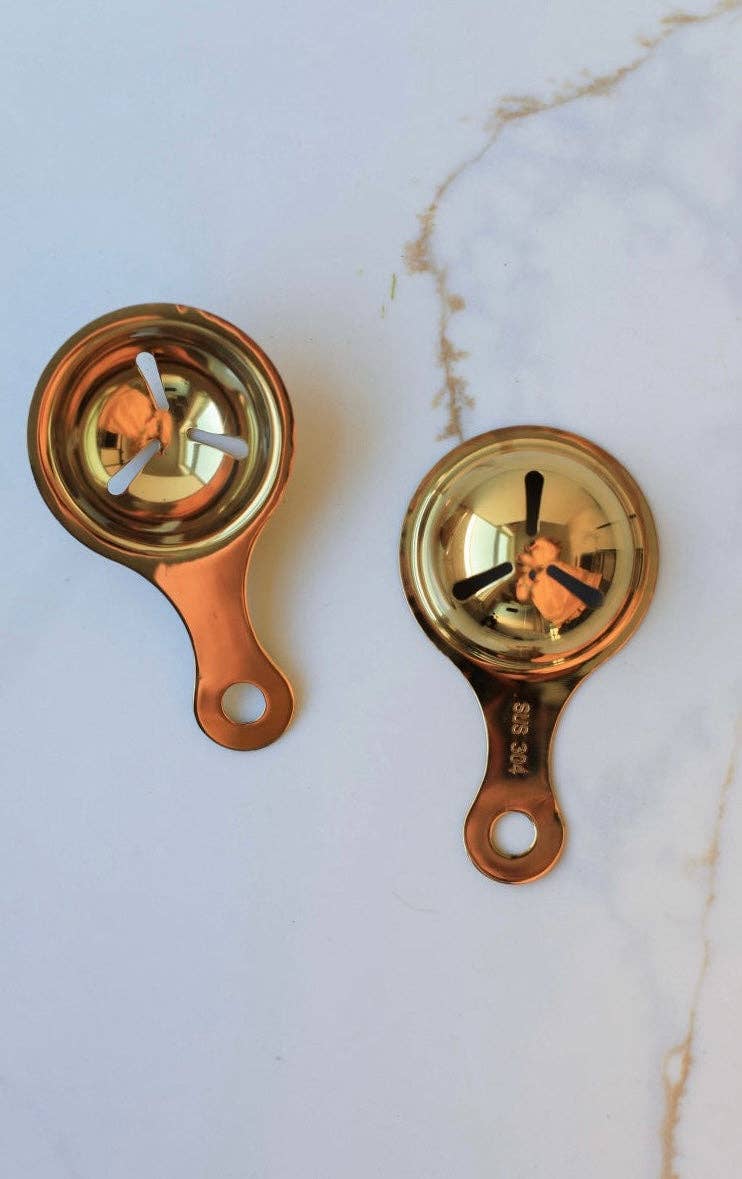 Auric Gold Stainless Steel Egg Yolk Separator, Feathered Farmhouse