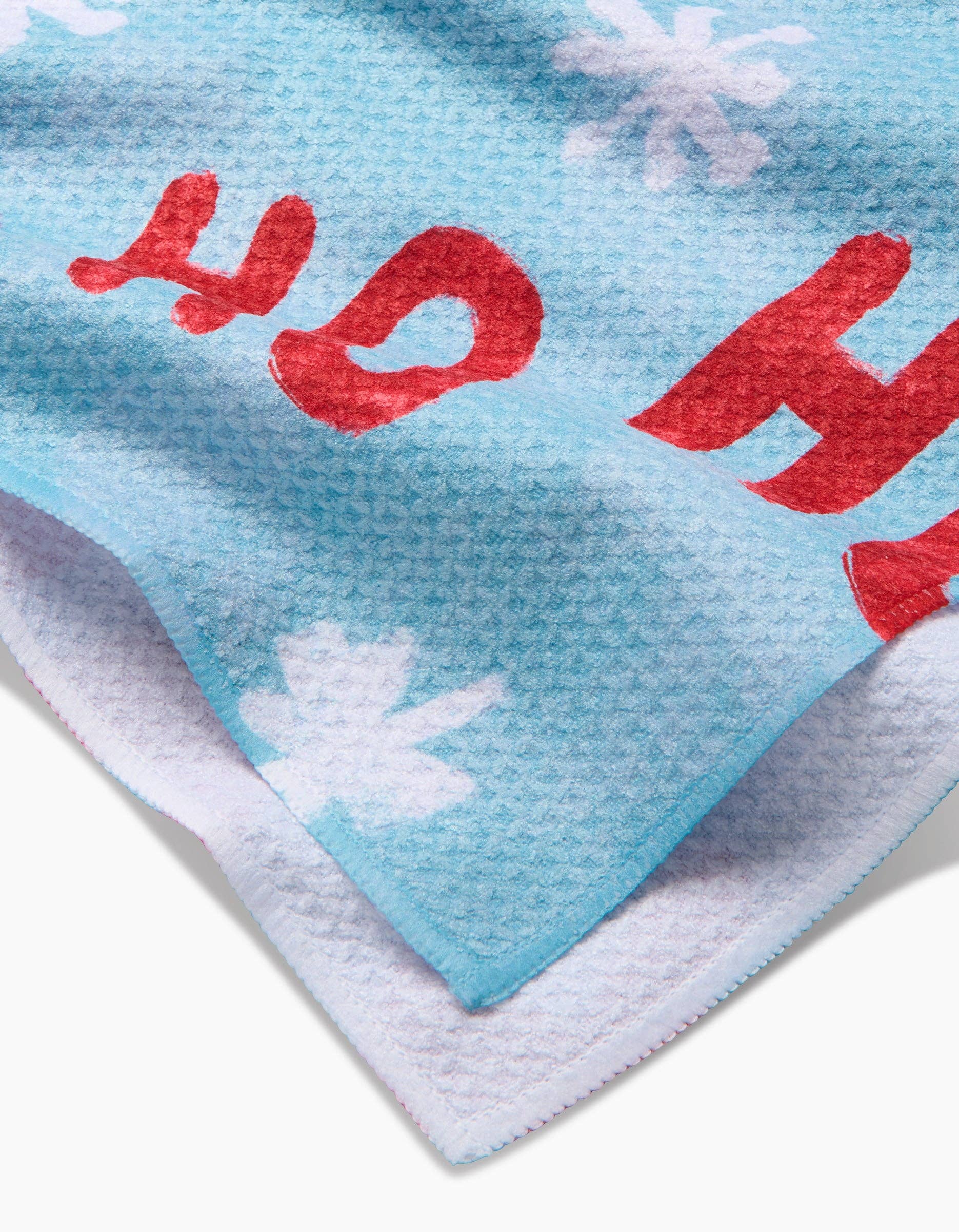 Merry Santa Claus Tea Towel, Feathered Farmhouse
