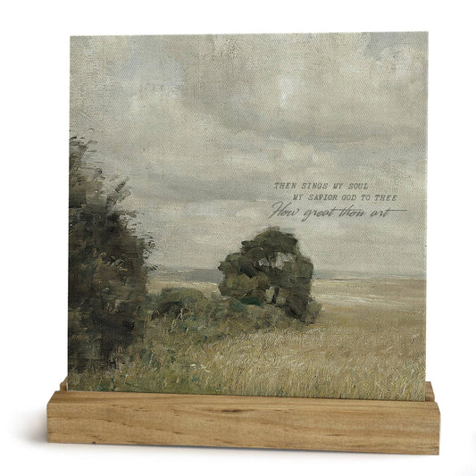 How Great Thou Art Mini Canvas, Feathered Farmhouse