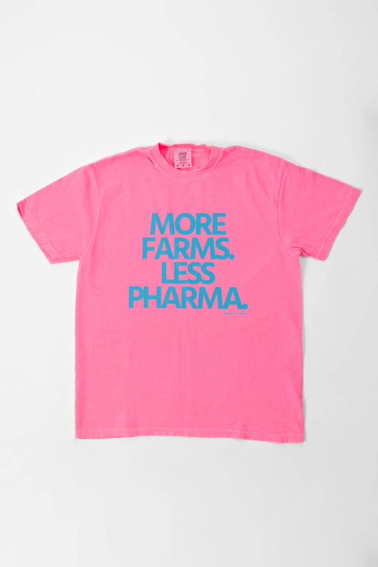 'More Farms. Less Pharma.' Graphic Tee, Feathered Farmhouse