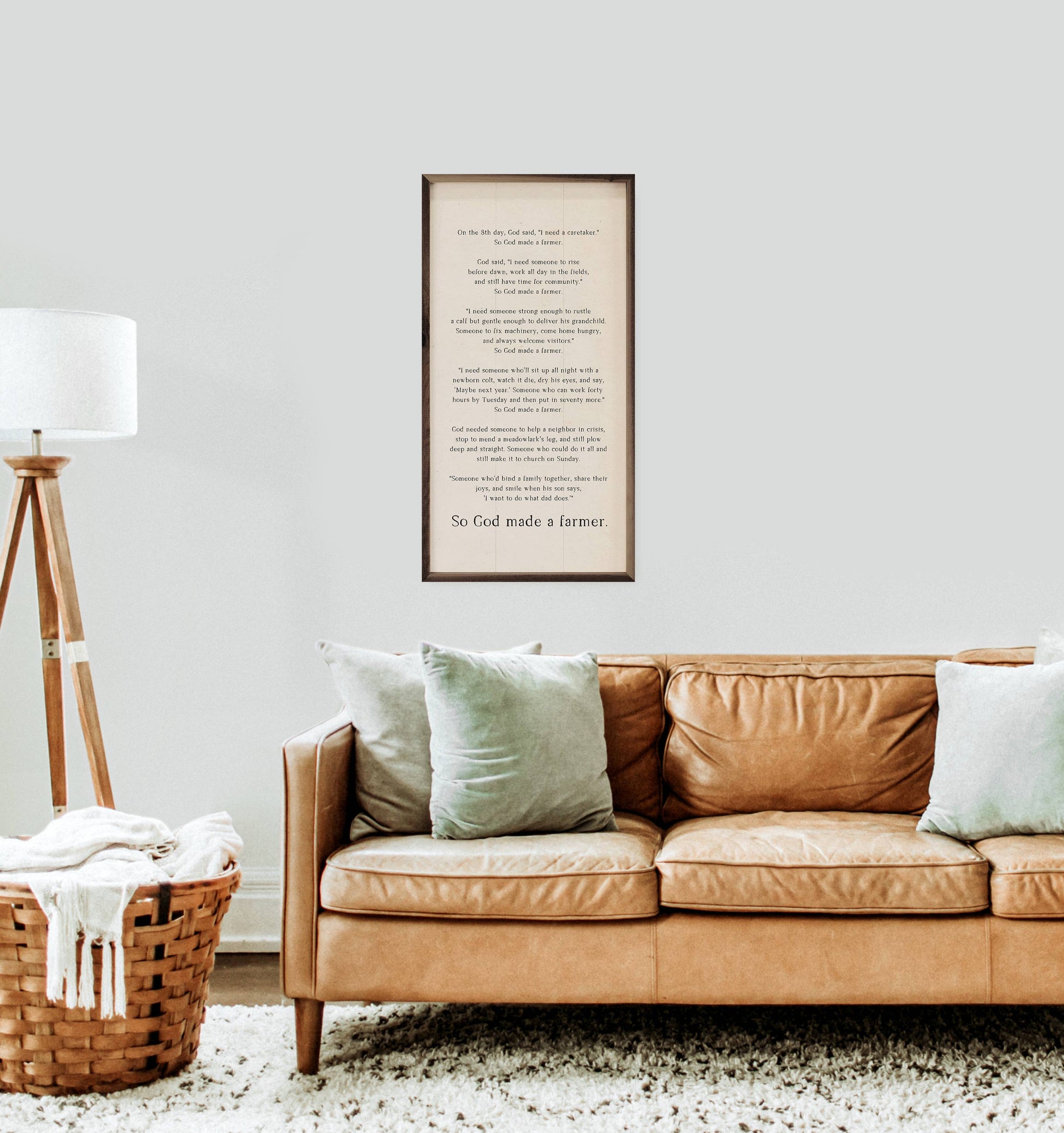 So God Made A Farmer Speech Sign, Feathered Farmhouse