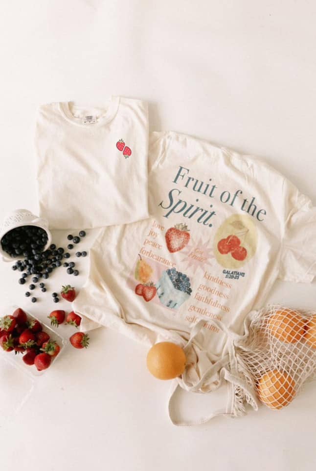 Fruit of the Spirit Graphic Tee, Feathered Farmhouse