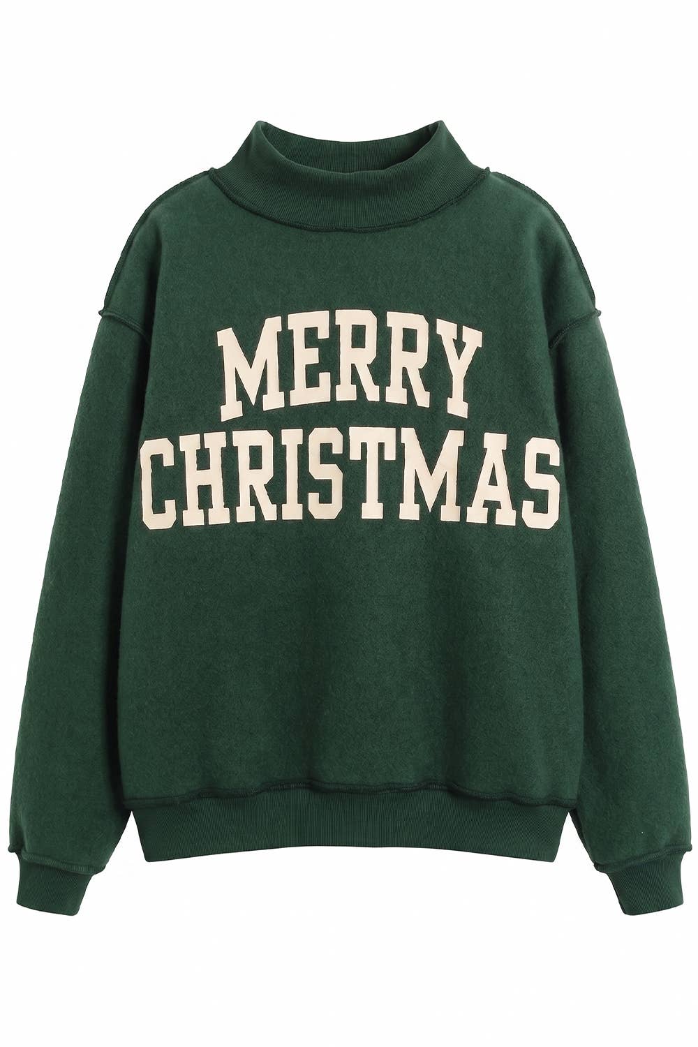 Deck the Halls Reversible Mock Neck Sweatshirt, Feathered Farmhouse