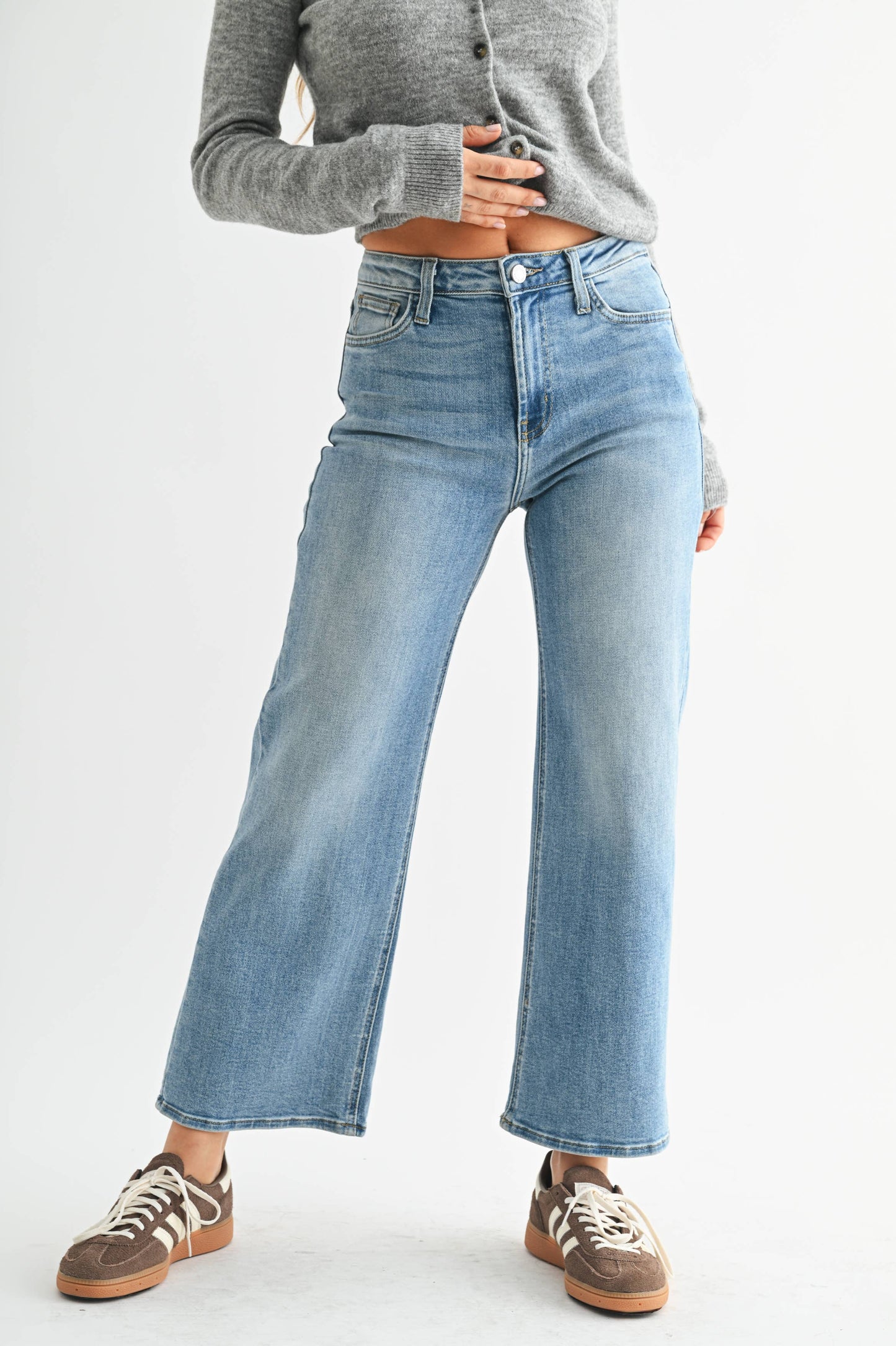 The Classic Wide Leg Jeans, Feathered Farmhouse