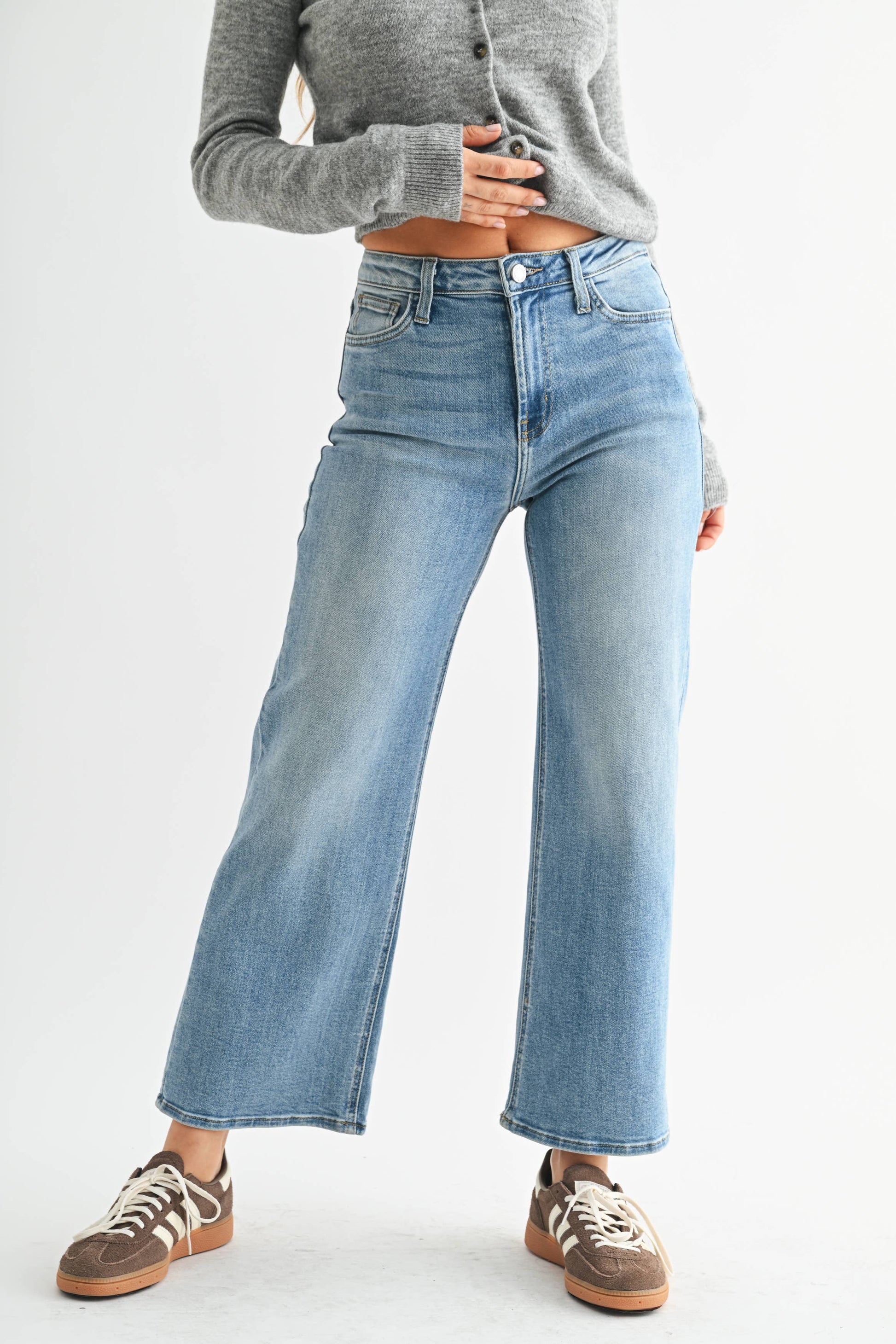 The Classic Wide Leg Jeans, Feathered Farmhouse