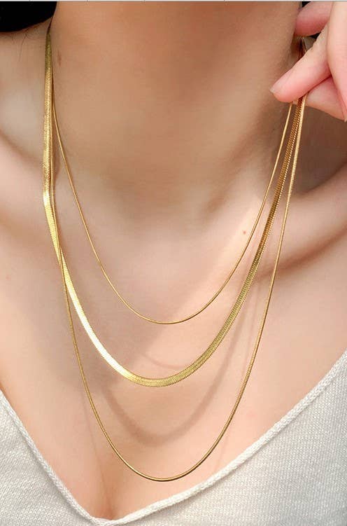 Layered Chain Necklace, Feathered Farmhouse