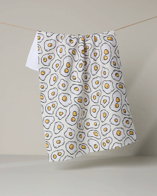 Sunny Side Eggs Tea Towel, Feathered Farmhouse