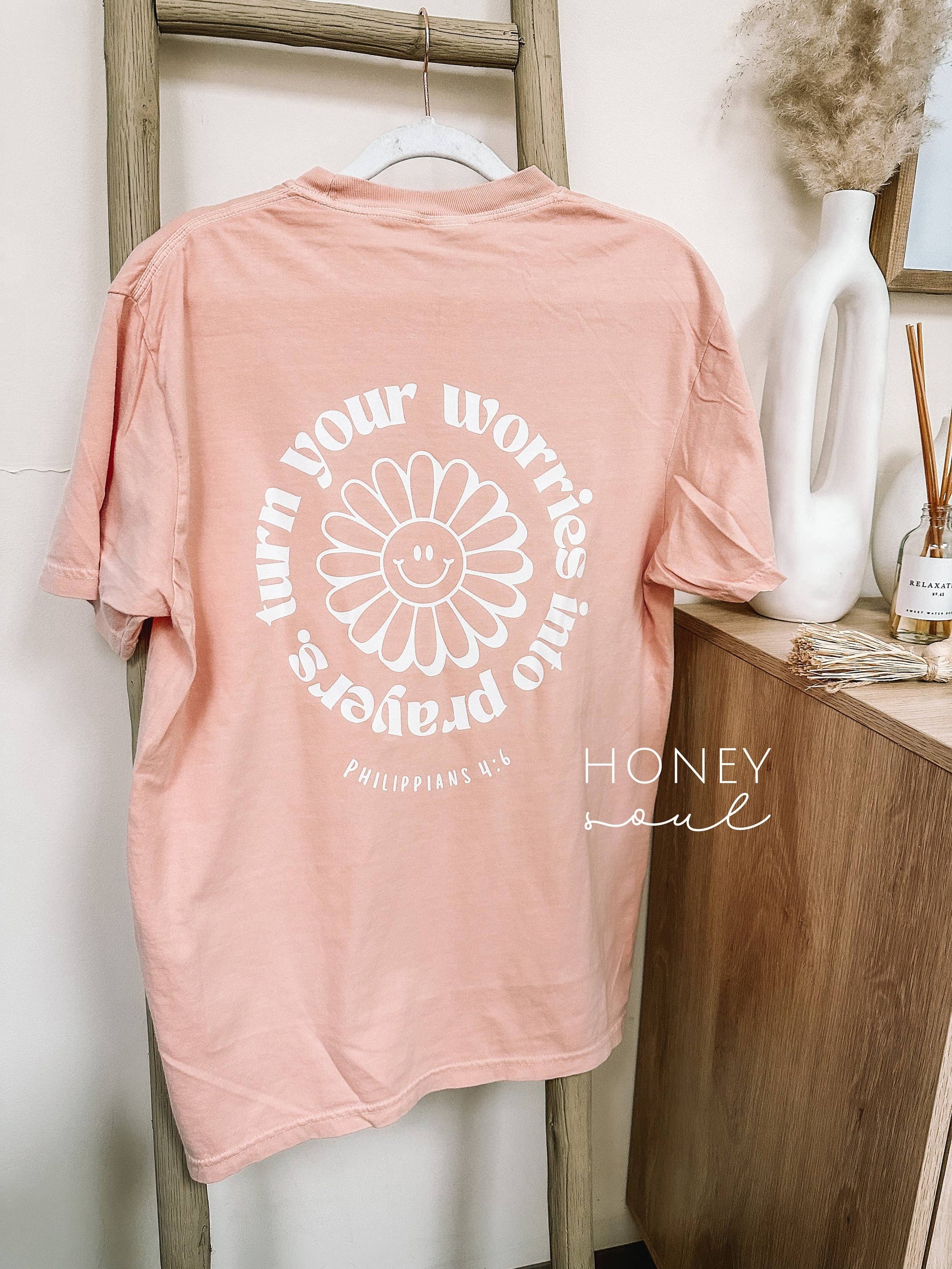 Turn Your Worries Into Prayers Graphic Tee, The Feathered Farmhouse