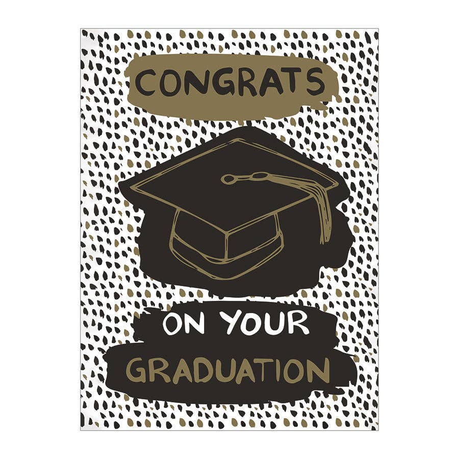 Gold Grad Graduation Card, Feathered Farmhouse