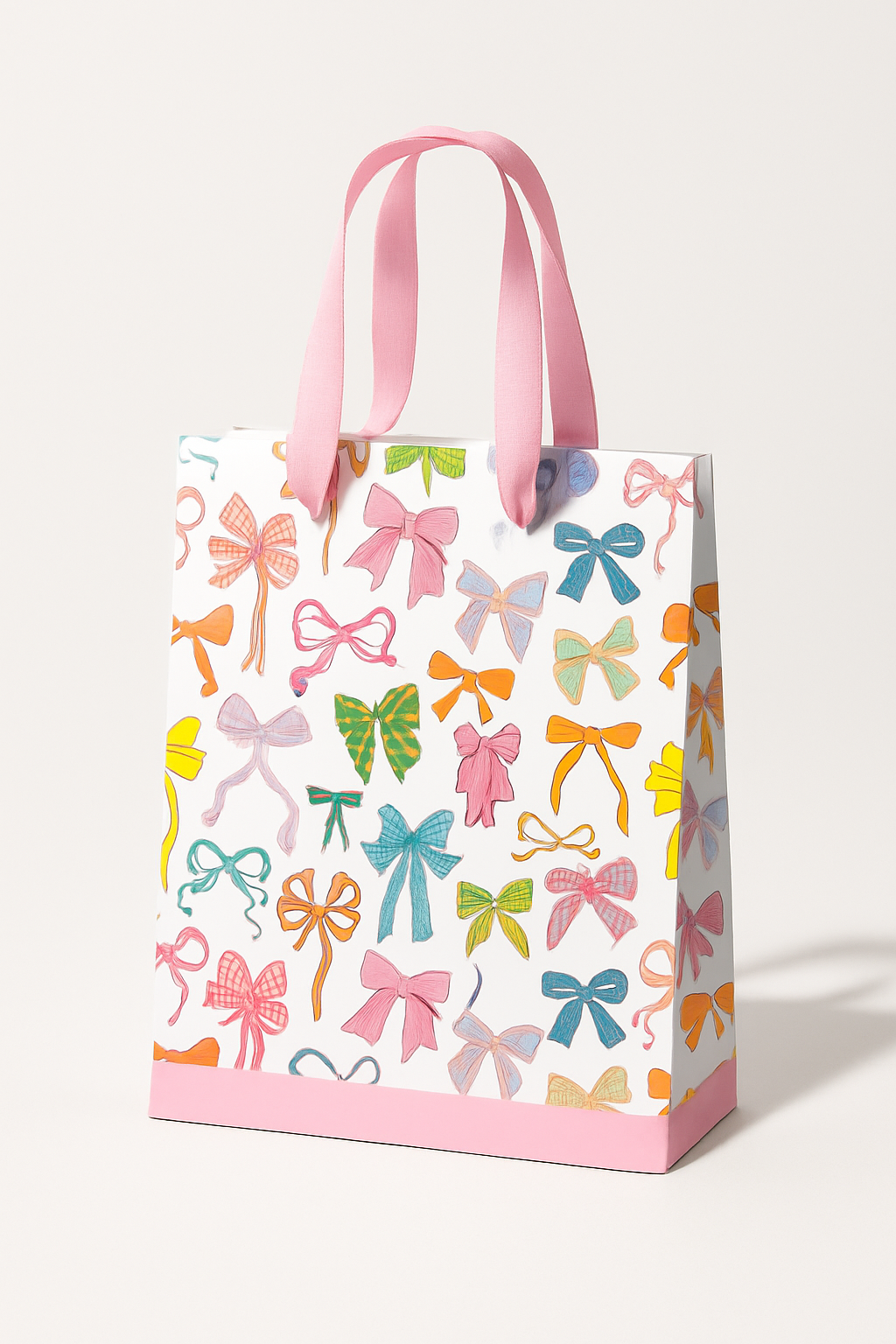Bow Coquette Colorful Gift Bag, Feathered Farmhouse