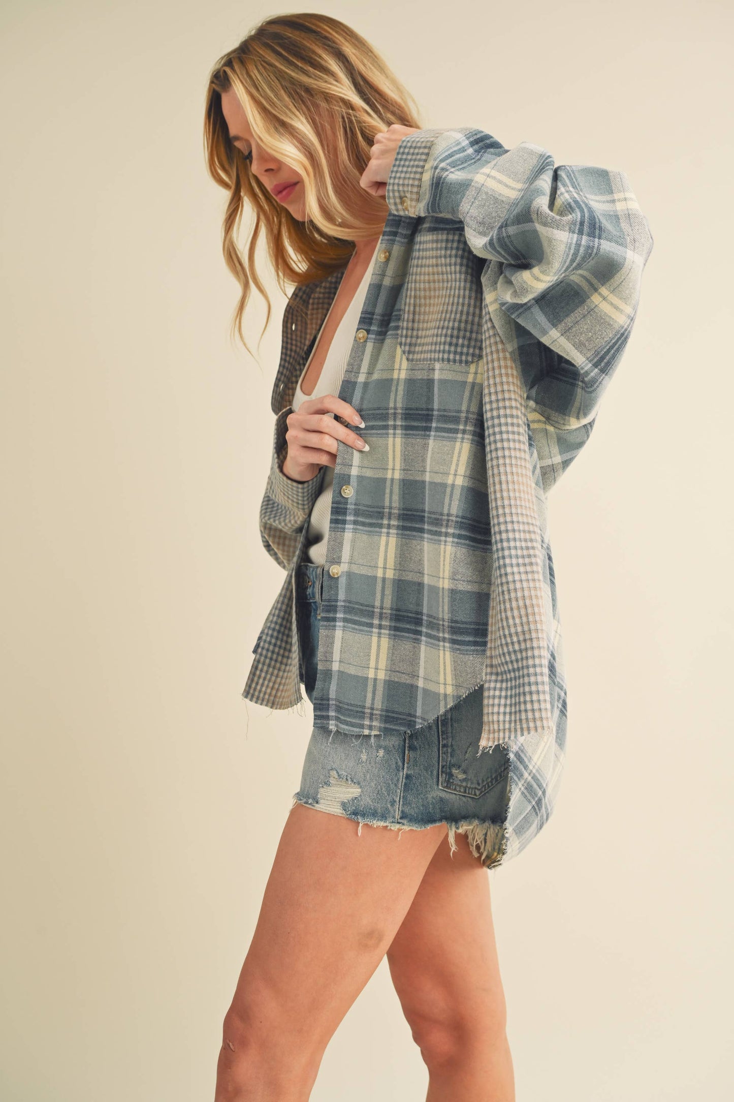 Plaid Flannel Shirt, Feathered Farmhouse