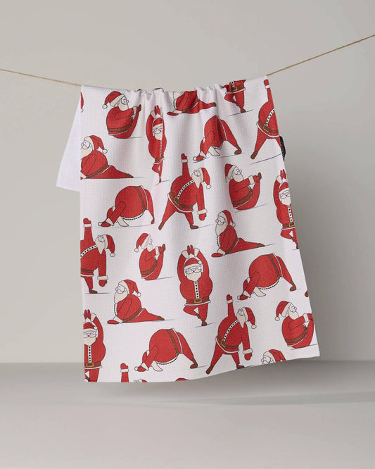 Stretchy Santy Tea Towel, Feathered Farmhouse