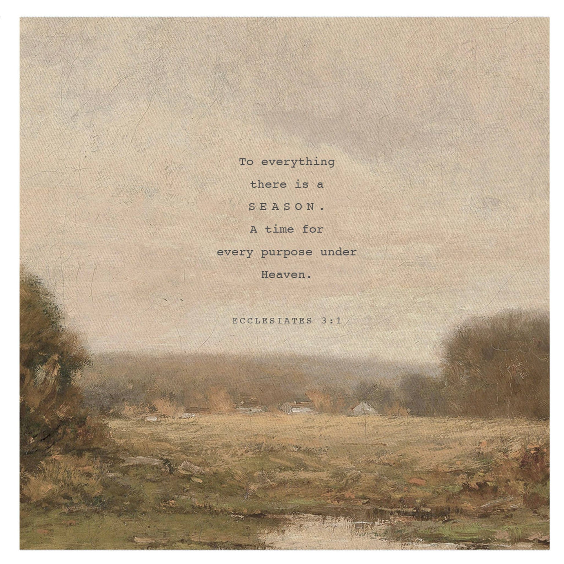 To Everything There is a Season Mini Canvas, Feathered Farmhouse