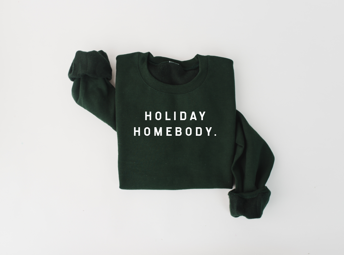 Holiday Homebody Graphic Sweatshirt, Feathered Farmhouse