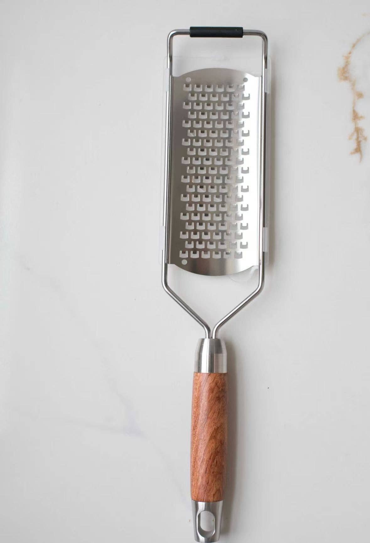 Cheese Grater with Walnut Wood Handle, Feathered Farmhouse