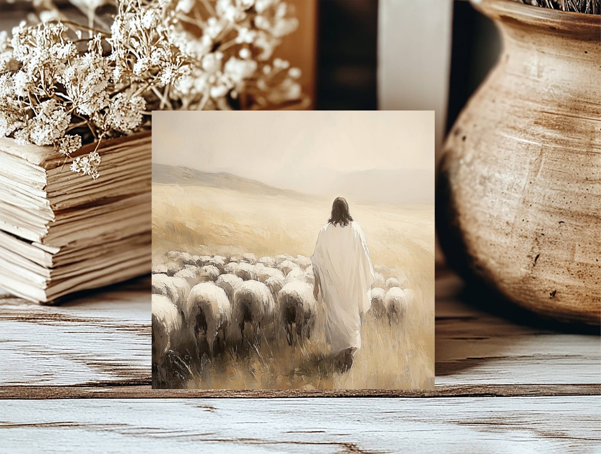 Jesus Sheep Insert, Feathered Farmhouse