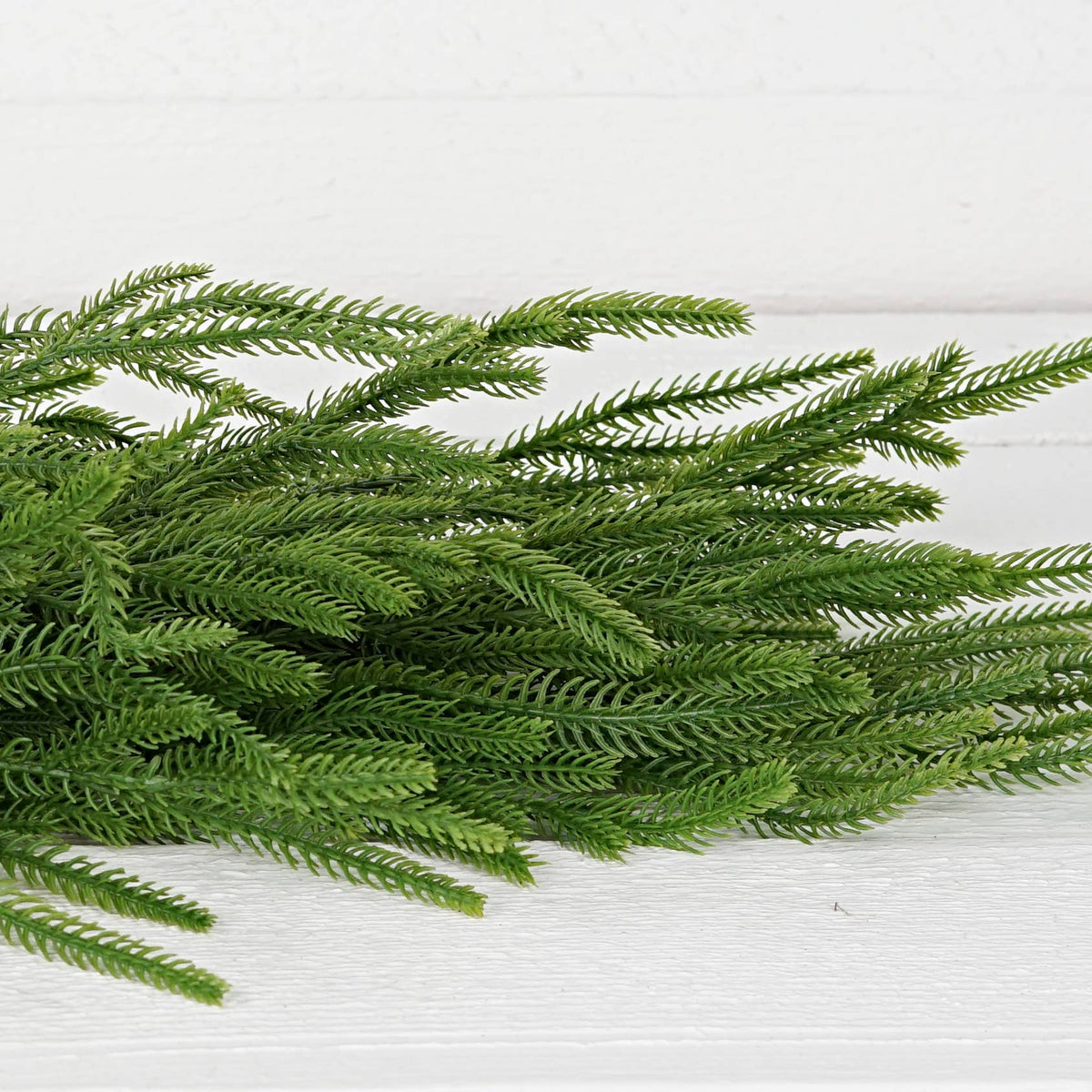 Evergreen Norfolk Pine Soft Touch Teardrop Swag, Feathered Farmhouse