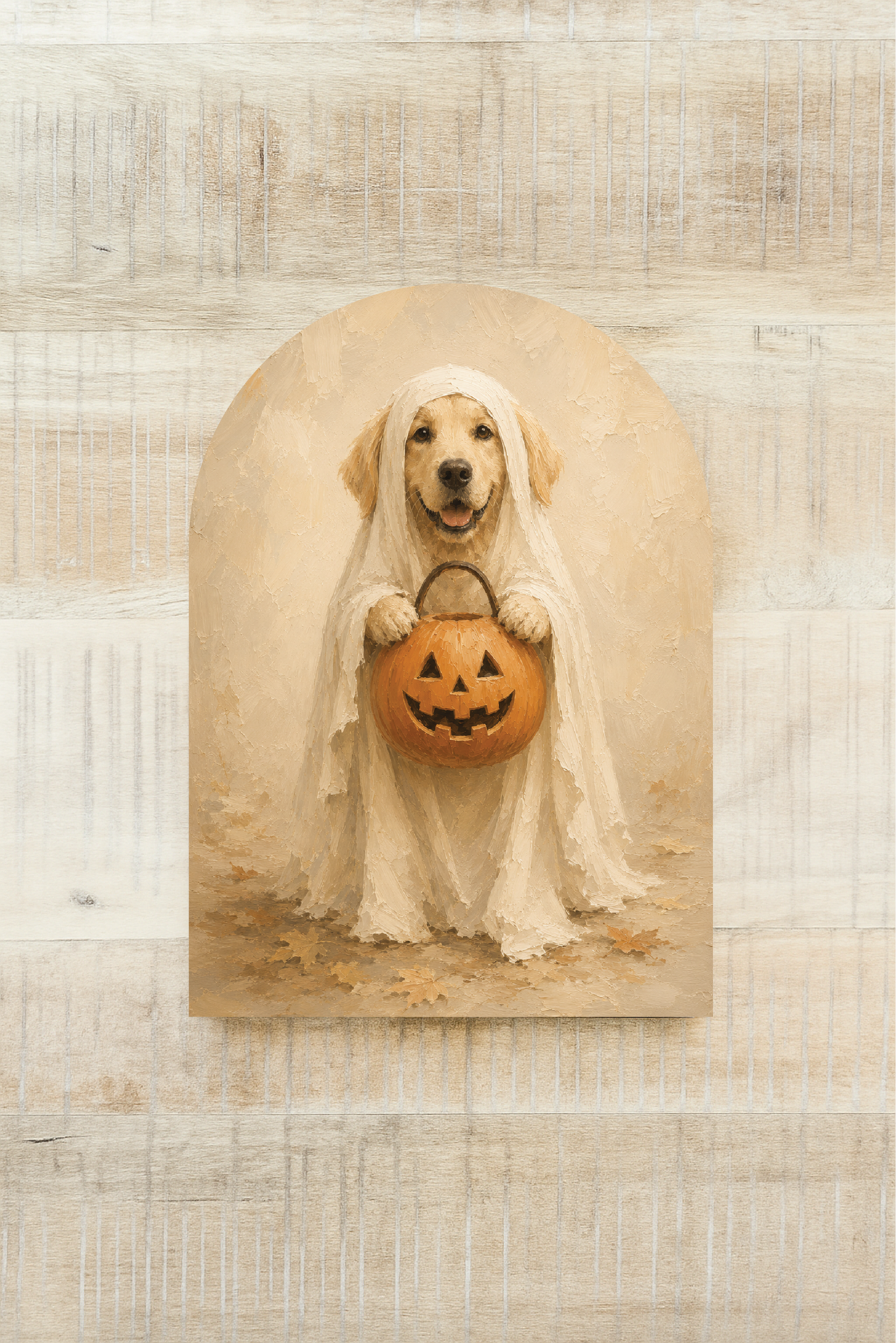 Golden Retriever Halloween Arch, Feathered Farmhouse