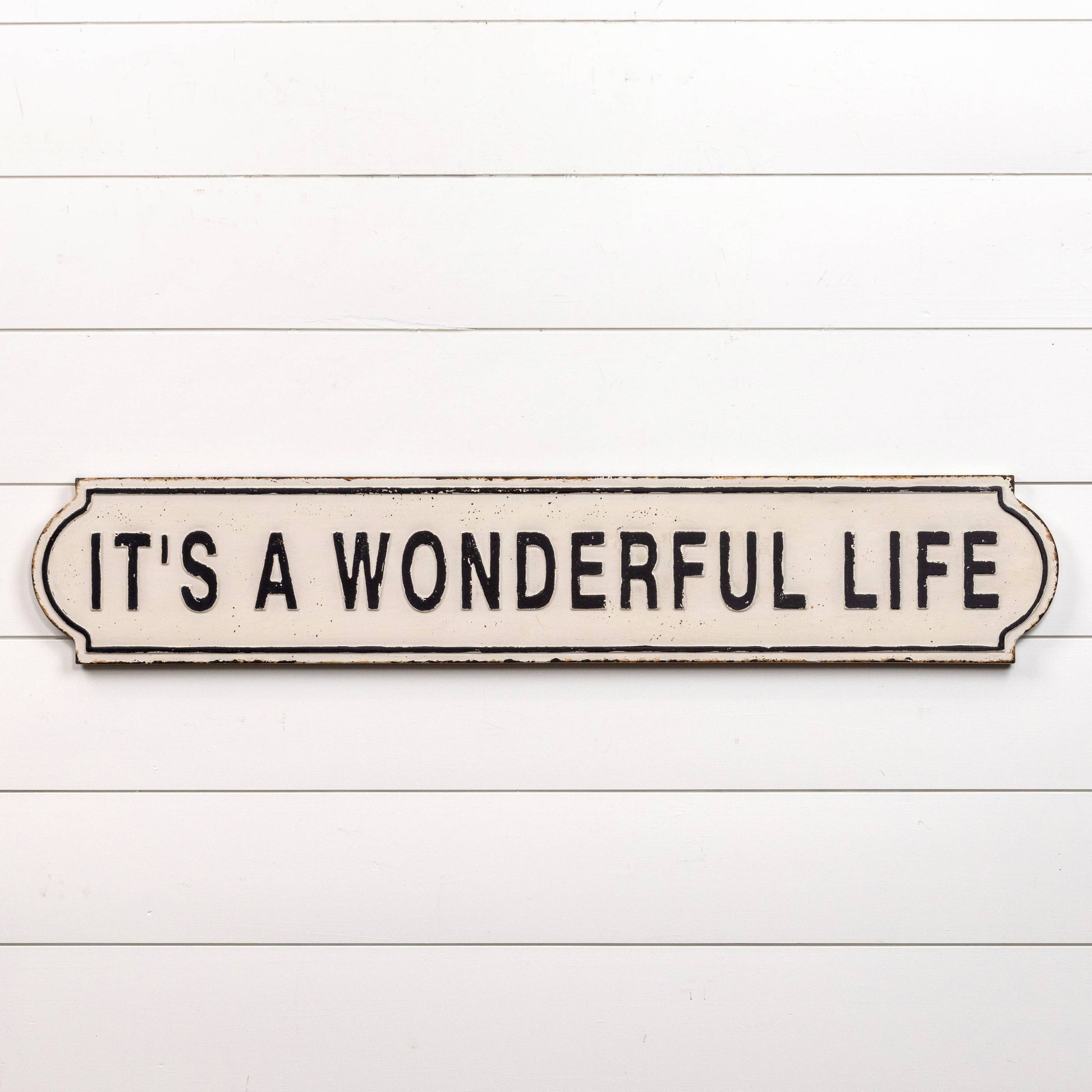 It's a Wonderful Life Sign, Feathered Farmhouse