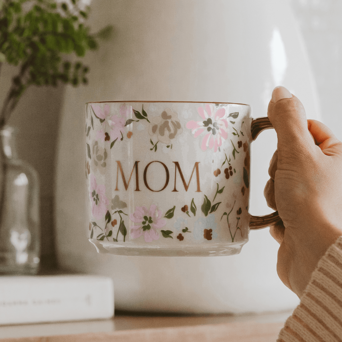 Floral Mom Coffee Mug, Feathered Farmhouse