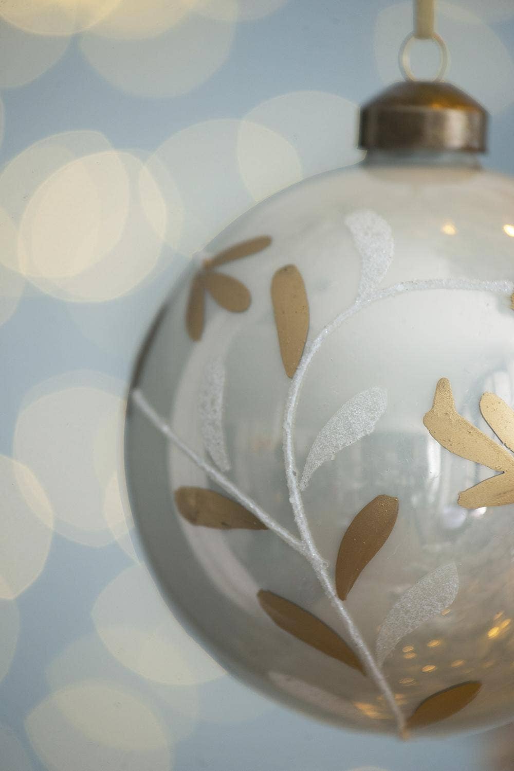 Winter Blossom Glass Ornament, The Feathered Farmhouse