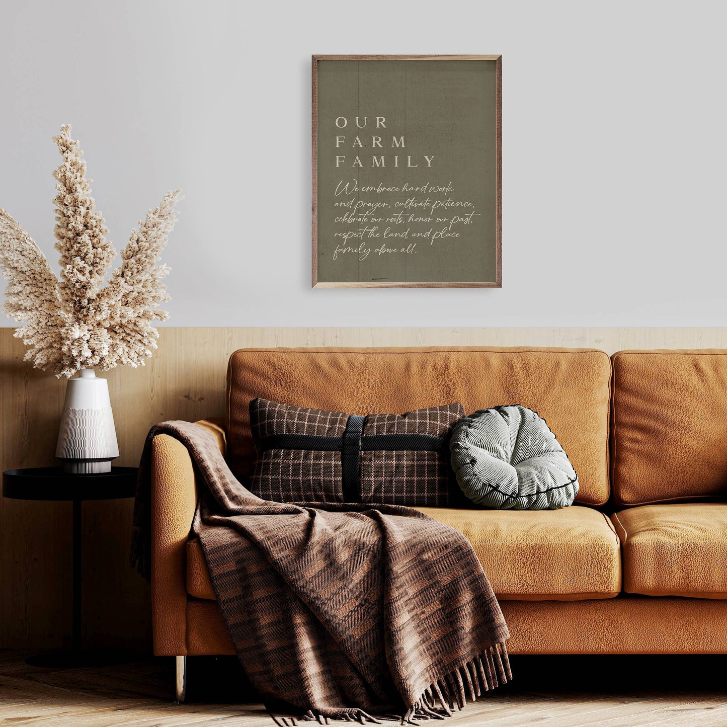 Our Farm Family Sign, Feathered Farmhouse