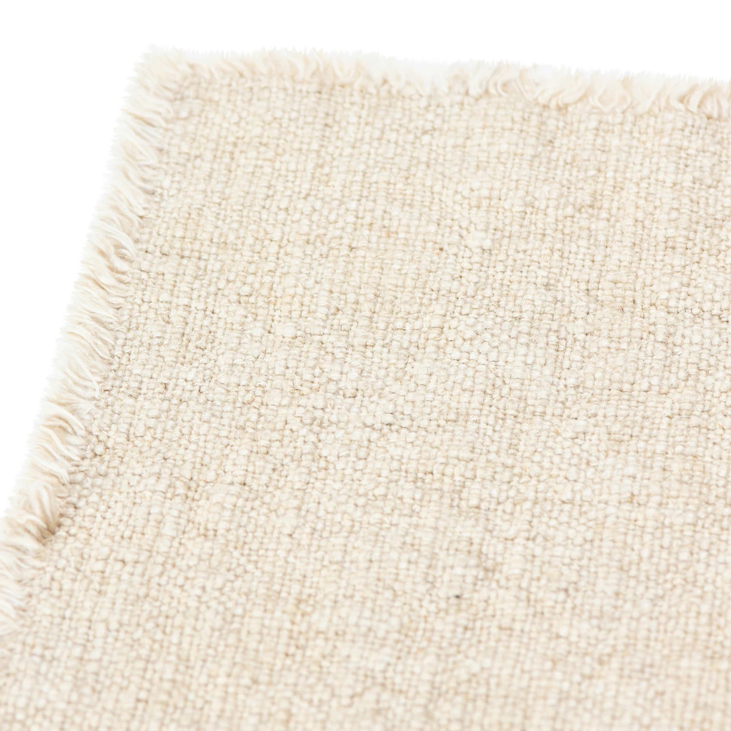 Linen Blend Table Runner with Frayed Edges, Feathered Farmhouse
