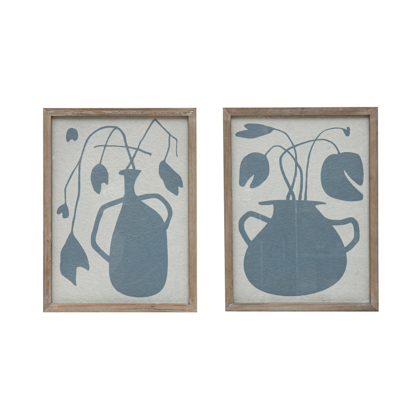 Framed Abstract Wall Decor, Feathered Farmhouse