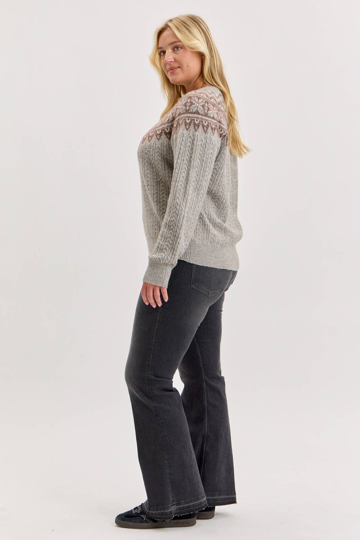Grace Cable Knit Sweater, Feathered Farmhouse