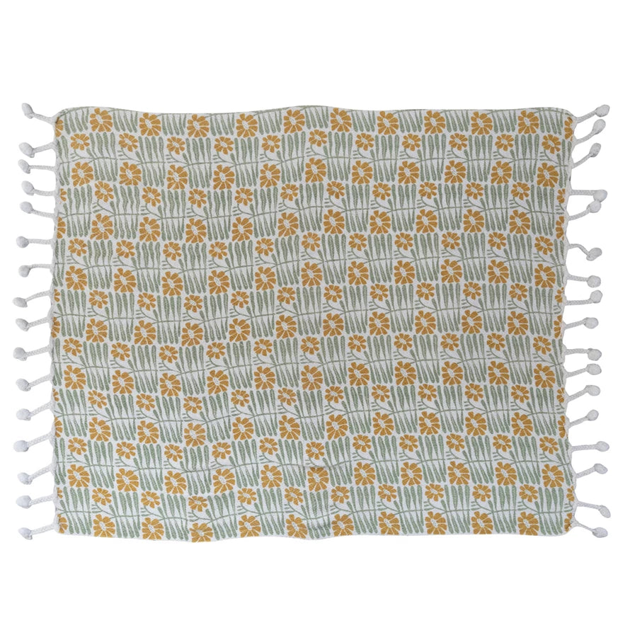 Floral Throw, Feathered Farmhouse