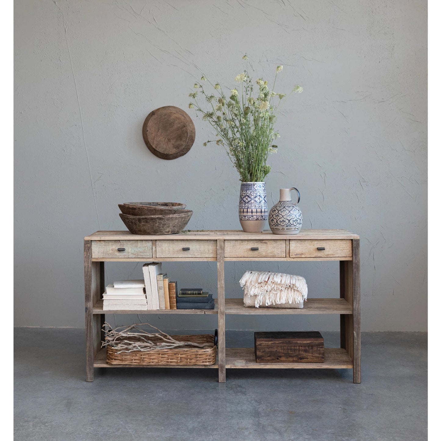 Reclaimed Wood Sideboard, Feathered Farmhouse